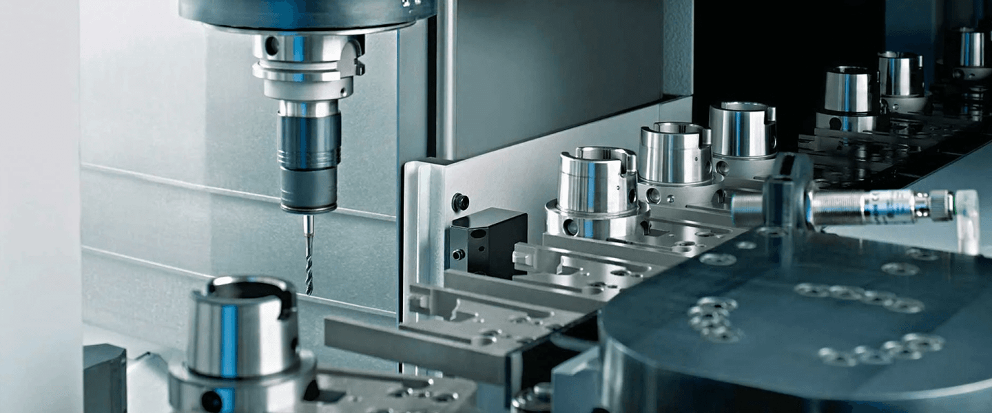 CNC industrial machine spindle and tool changer
