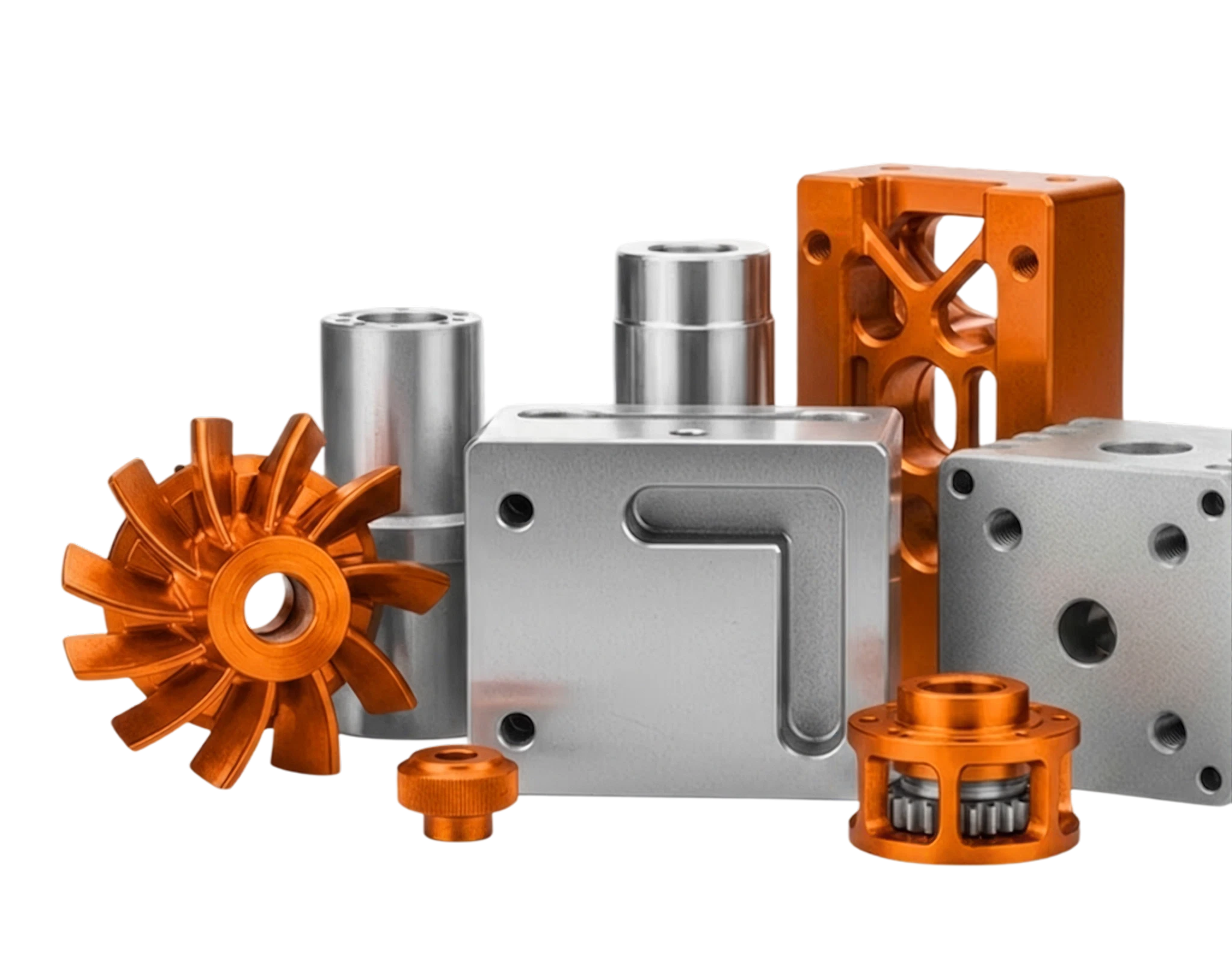 Custom CNC Machining Services engineered components stack