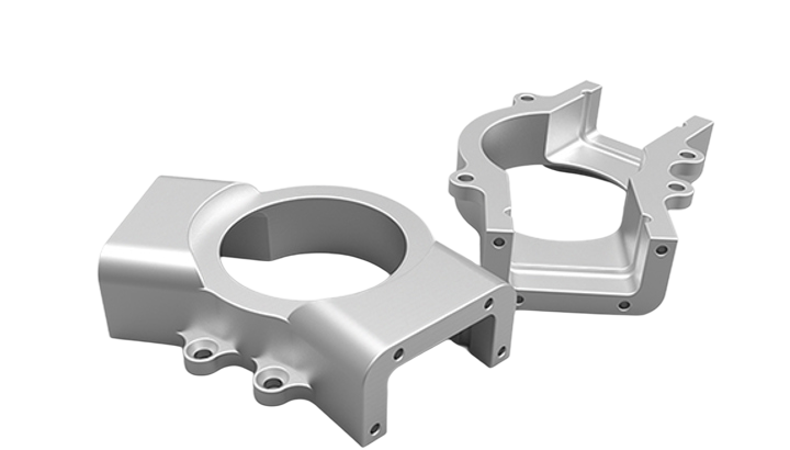 Aluminum bracket 3D CAD components
